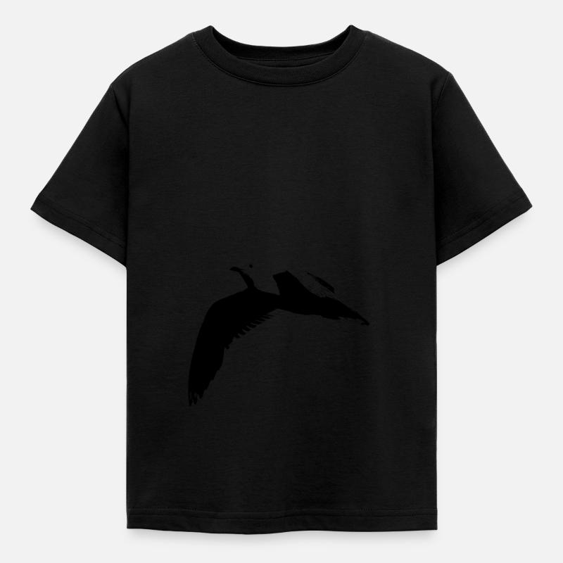 Möwe - Kinder T-Shirt - Schwarz