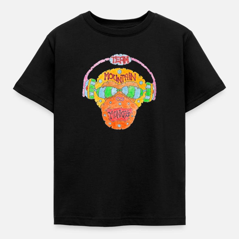 TMM Monkey Head Logo - Kids' T-Shirt - black