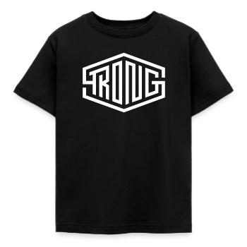 Strong - Kinder T-Shirt - Schwarz - Vorne - AI Model Kid Female (0cm)