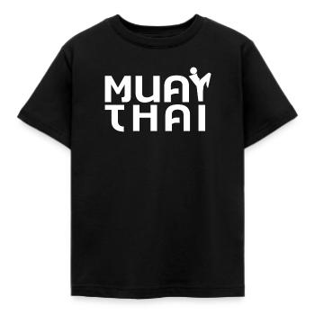 Muay Thai - Kinder T-Shirt - Schwarz - Vorne - AI Model Kid Female (0cm)