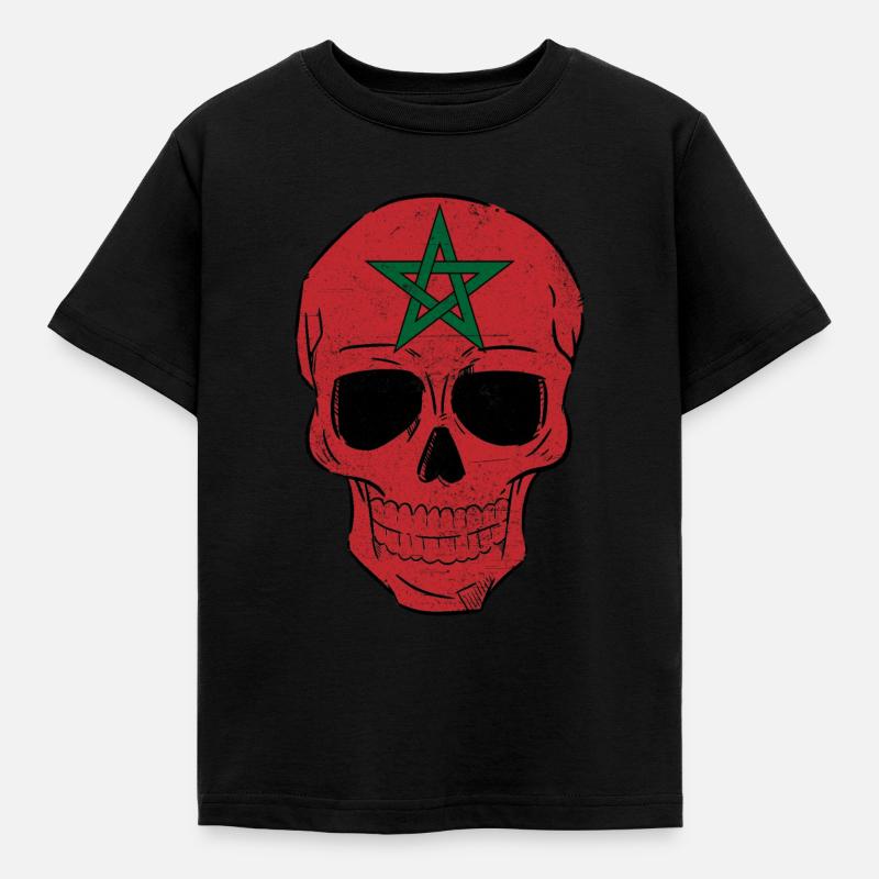 Marokko - Kinder T-Shirt - Schwarz