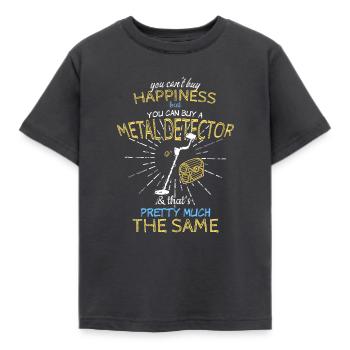 Metal detector - Kids' T-Shirt - dark grey - Front - AI Model Kid Female (0cm)