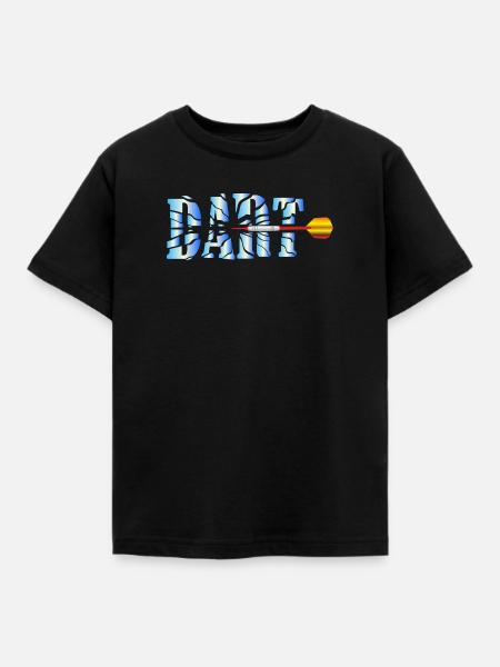 Dart Dartpfeil Geschenk - Kinder T-Shirt - Schwarz