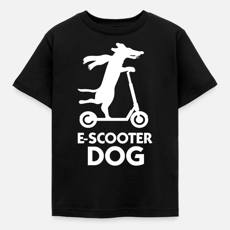 E-Scooter Roller Scooter - Kinder T-Shirt - Schwarz