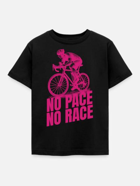 no pace no race - Kinder T-Shirt - Schwarz