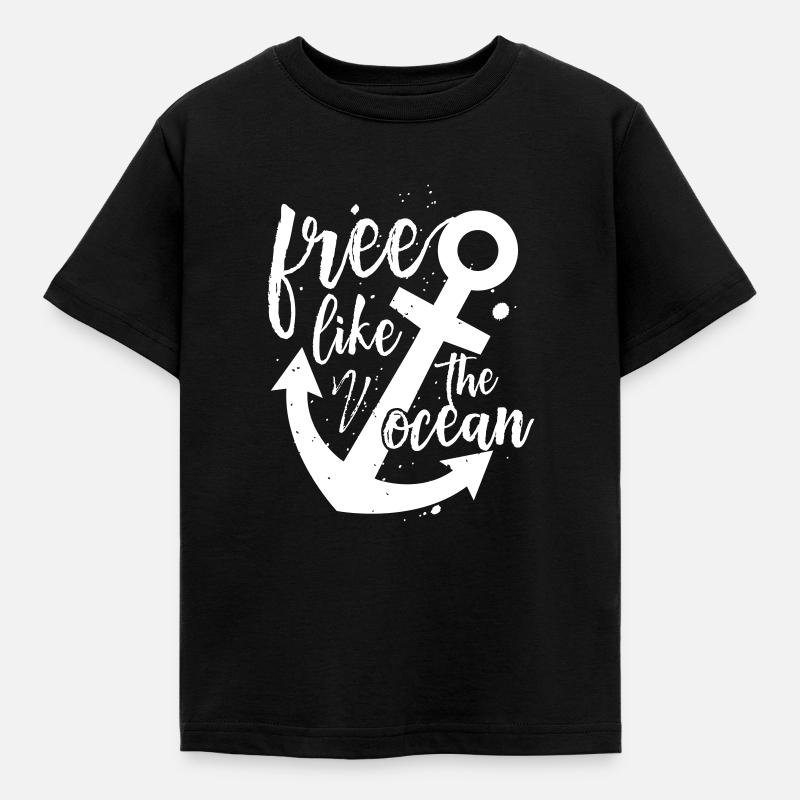 Libre comme l'océan - T-shirt Enfant - noir