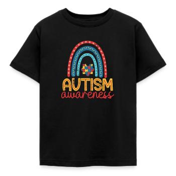 TDAH AUTISTE HANDICAPÉ SYNDROME AMOUREUX CONSCIENT DIRE - T-shirt Enfant - noir - Devant - AI Model Kid Female (0cm)