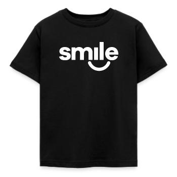 Smile - Kinder T-Shirt - Schwarz - Vorne - AI Model Kid Female (0cm)