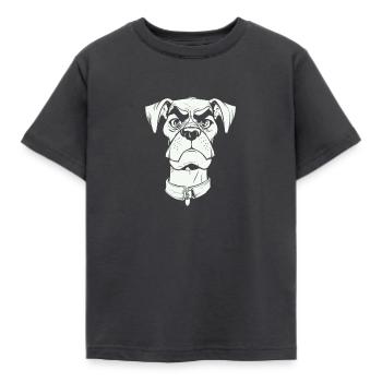 Hund Vierbeiner Lustig - Kinder T-Shirt - Dunkelgrau - Vorne - AI Model Kid Female (0cm)