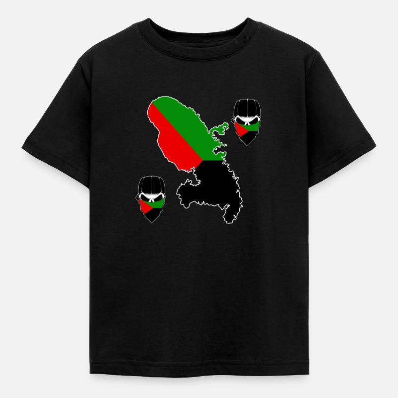 Mada couleur drapeau de la Martinique - T-shirt Enfant - noir