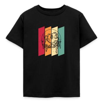 Großer Panda Pandabär Moon Howling - Kinder T-Shirt - Schwarz - Vorne - AI Model Kid Female (0cm)