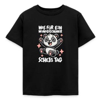 Großer Panda Pandabär Wunderschöner Tag - Kinder T-Shirt - Schwarz - Vorne - AI Model Kid Female (0cm)