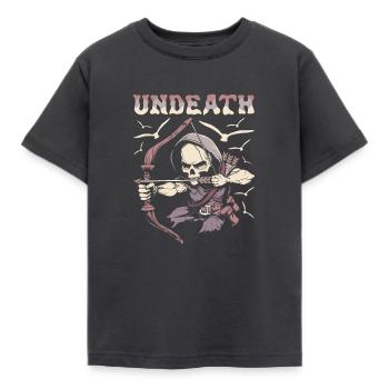Bogenjagd Bogenjäger Skelett Undeath - Kinder T-Shirt - Dunkelgrau - Vorne - AI Model Kid Female (0cm)