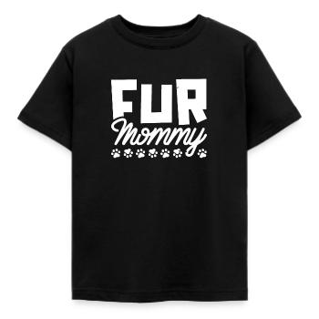 Hund Vierbeiner Hundemama Fur Mommy - Kinder T-Shirt - Schwarz - Vorne - AI Model Kid Female (0cm)