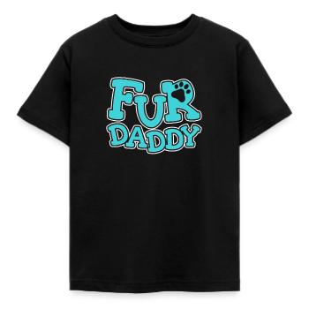 Hund Vierbeiner Hundepapa Fur Daddy - Kinder T-Shirt - Schwarz - Vorne - AI Model Kid Female (0cm)