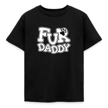 Hund Vierbeiner Hundepapa Fur Daddy - Kinder T-Shirt - Schwarz - Vorne - AI Model Kid Female (0cm)