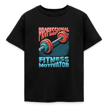 Fitness Trainers Personal Trainers - Kids' T-Shirt - black - Front - AI Model Kid Female (0cm)