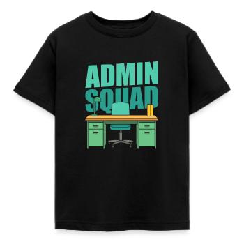 Escouade d’administrateurs - T-shirt Enfant - noir - Devant - AI Model Kid Female (0cm)