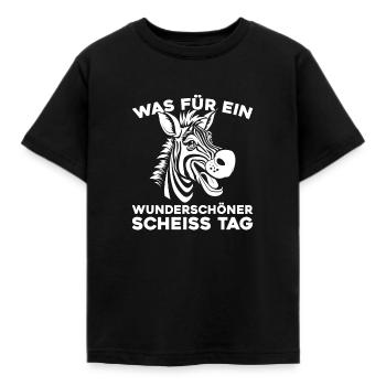 Zebra please shut up - Kids' T-Shirt - black - Front - AI Model Kid Female (0cm)