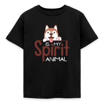 Der Hund ist mein spirituelles Tier - Kinder T-Shirt - Schwarz - Vorne - AI Model Kid Female (0cm)