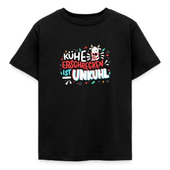Kühe Erschrecken Ist Unkuhl - Kinder T-Shirt - Schwarz - Vorne - AI Model Kid Female (0cm)