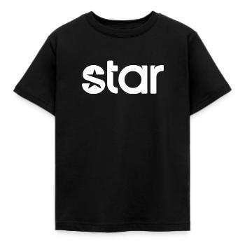Star - Stern - Kinder T-Shirt - Schwarz - Vorne - AI Model Kid Female (0cm)