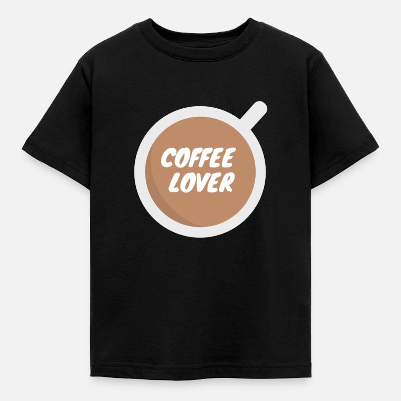 Amante del caffè - Kaffee - Maglietta per bambini - nero