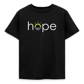 Hope - Hoffnung - Kinder T-Shirt - Schwarz - Vorne - AI Model Kid Female (0cm)