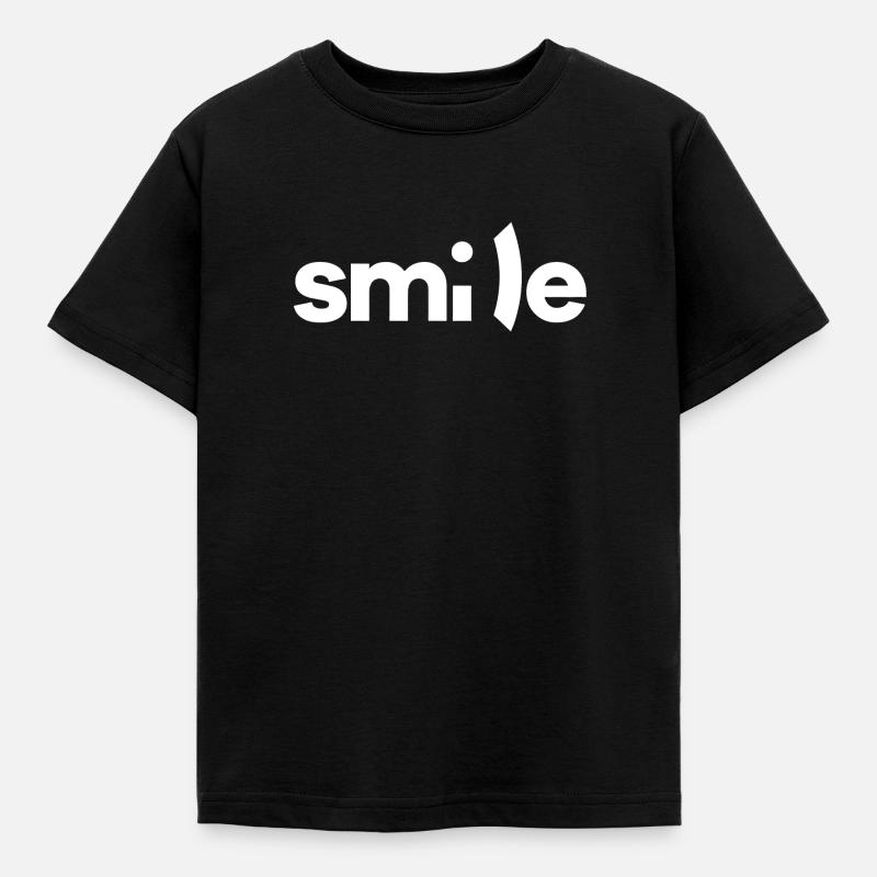 Smile - Kinder T-Shirt - Schwarz