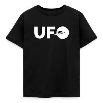 Ufo - Kinder T-Shirt - Schwarz - Vorne - AI Model Kid Female (0cm)