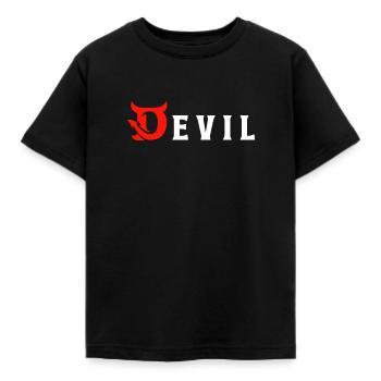 Devil - Teufel - Kinder T-Shirt - Schwarz - Vorne - AI Model Kid Female (0cm)