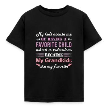 Enkelkind Kinder Favorit - Kinder T-Shirt - Schwarz - Vorne - AI Model Kid Female (0cm)
