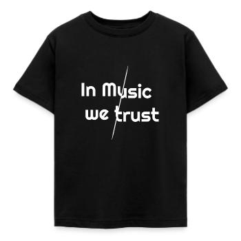 In music we trust - Kinder T-Shirt - Schwarz - Vorne - AI Model Kid Female (0cm)