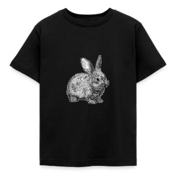 Hase Kinder Natur - Kinder T-Shirt - Schwarz - Vorne - AI Model Kid Female (0cm)