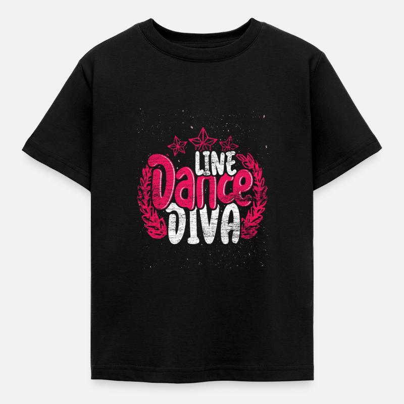 Linedance Danse - T-shirt Enfant - noir