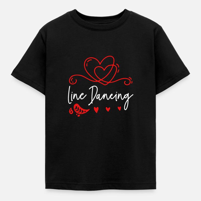 Linedance Liebe Cowboy - Kinder T-Shirt - Schwarz