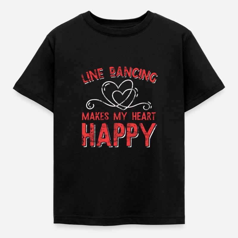 Line dance - Kids' T-Shirt - black