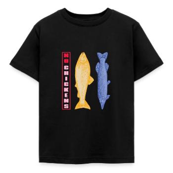 Fisch Fischen - Kinder T-Shirt - Schwarz - Vorne - AI Model Kid Female (0cm)