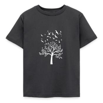 Bird ornithologist - Kids' T-Shirt - dark grey - Front - AI Model Kid Female (0cm)
