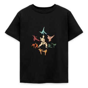 Karate - Kinder T-Shirt - Schwarz - Vorne - AI Model Kid Female (0cm)