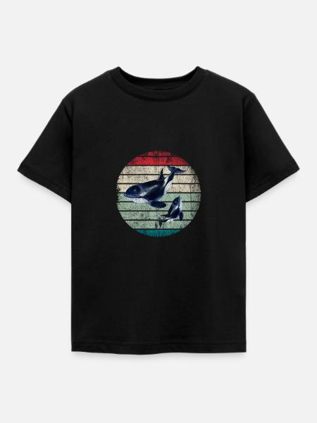 Orca - Kinder T-Shirt - Schwarz