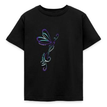 Sensibilisation aux papillons de dépression suicide - T-shirt Enfant - noir - Devant - AI Model Kid Female (0cm)