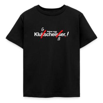Klugscheißer in Weiß - Kinder T-Shirt - Schwarz - Vorne - AI Model Kid Female (0cm)