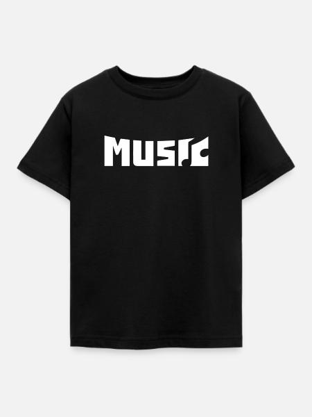 Music - Kinder T-Shirt - Schwarz
