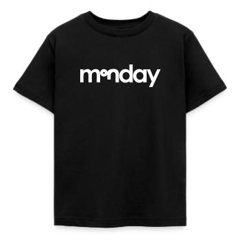 Monday - Montag - Kinder T-Shirt - Schwarz - Vorne - AI Model Kid Female (0cm)
