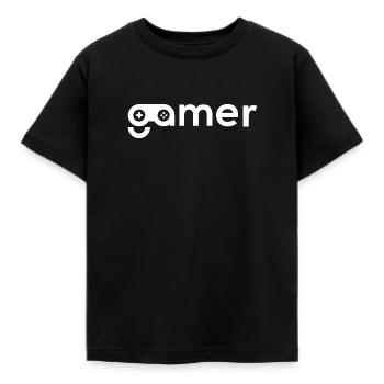 Gamer - Kids' T-Shirt - black - Front - AI Model Kid Female (0cm)