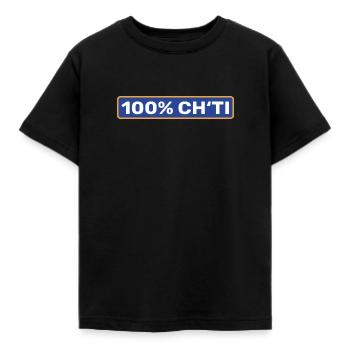 100% Ch'ti - Nord pas de calais - T-shirt Enfant - noir - Devant - AI Model Kid Female (0cm)