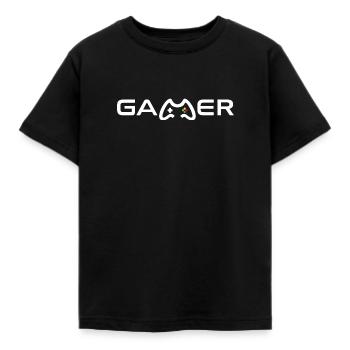 Gamer - Kids' T-Shirt - black - Front - AI Model Kid Female (0cm)