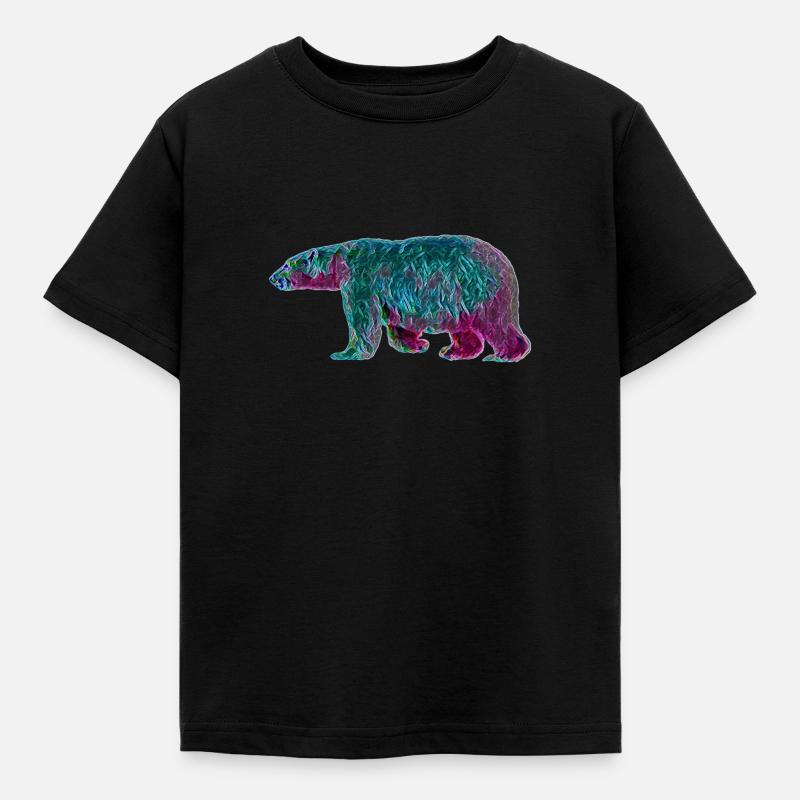 Eisbär - Kinder T-Shirt - Schwarz