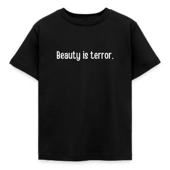 Beauty Is Terror The Secret History - Kids' T-Shirt - black - Front - AI Model Kid Female (0cm)